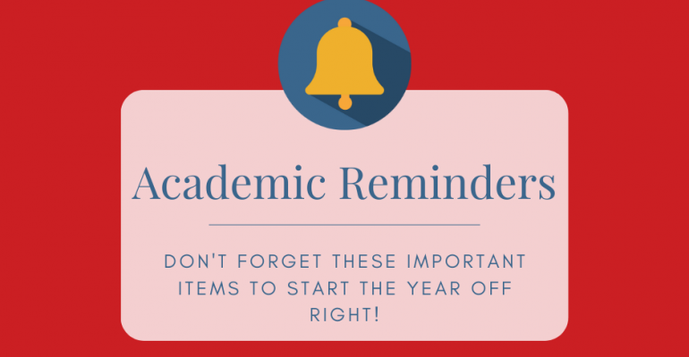 Academic reminders